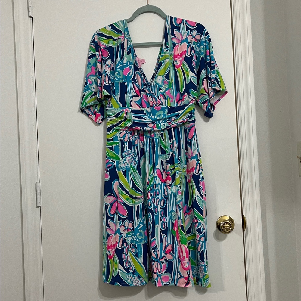 Lilly Pulitzer Blue, Pink & Turquoise Floral Dress